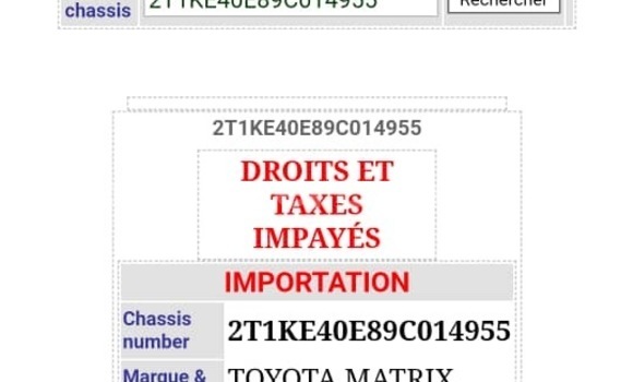 Buy New Toyota Matrix White Car in Yaounde in Central Cameroon Buy New Toyota Matrix White Car in Yaounde in Central Cameroon