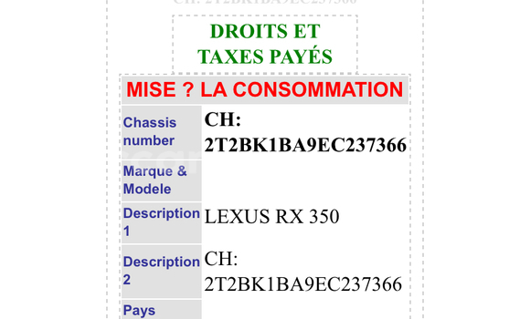 Buy Used Lexus RX 350 Black Car in Douala in Littoral Cameroon Buy Used Lexus RX 350 Black Car in Douala in Littoral Cameroon